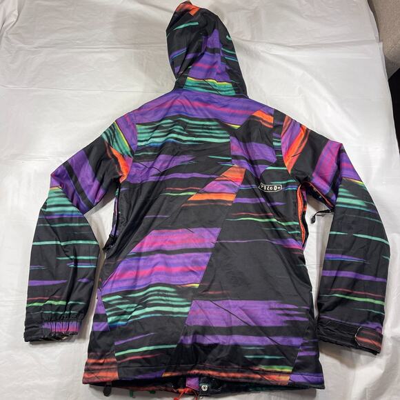 Volcom Ayers Insulated Snow Jacket Womens Small 15000mm Waterproof Multicolor - Picture 11 of 11